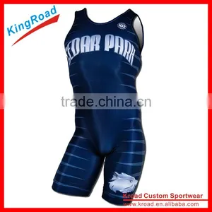 2016 Men's Free Custom Design Wrestling Singlet Sport Suit thumbnail-1