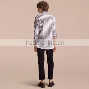 Graceful Euro Style Stripped Casual Custom Cotton Shirt for Handsome Men thumbnail-2