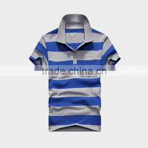 2015 Men's Bulk Polo Shirt With Block Stripe thumbnail-1