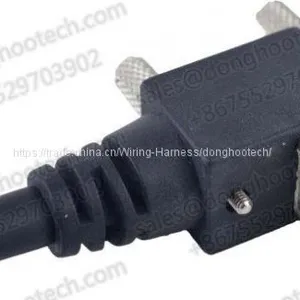 RJ45 Vertical Gigabit Ethernet Cable / Gige Camera Cables Righ Angle Down With Screws thumbnail-1