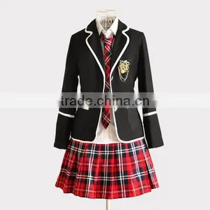 Juqian Wholesale China Factory Price Fashionable Korean High School Uniform Blazer Suits Jacket thumbnail-3