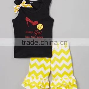 Wholesale in China Baby Girls Tank & Ruffle Shorts Set New Model Kids Beautiful Clothes thumbnail-4
