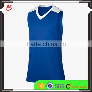 2017 Customized New Design Basketball Uniform Men's Sleeveless Reversible Cheap Basketball Jersey thumbnail-1