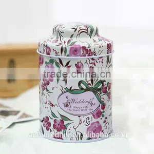 2017 Factory Custom Printed Round Tea Tin Box thumbnail-1