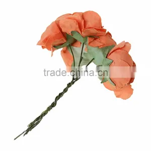 Party Decor Orange 8.0cm Paper Artificial Flower For Home Wedding thumbnail-2