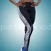 Black Womens Yoga Clothing Leopard Yoga Pants And Tops Breathable thumbnail-1