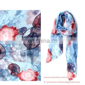 2016 Spring New Splash-ink Circle Printed Tippet Scarf Wholesale thumbnail-2