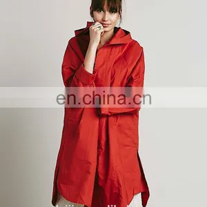 Orange Color Dolphin Hem Ladies Anorak,fashion Woman Jacket, Hoody Jacket Fashion thumbnail-4