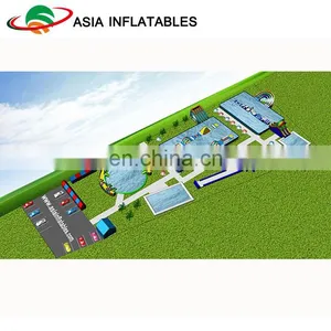 2017 New Water Park On Land With Inflatable Floating Games thumbnail-1