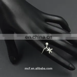 MCR-0064 Wholesale Latest Magic Silver Star Diamond Ring thumbnail-2