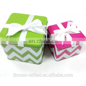 New Design Christmas Gift Square Cookies Tin Box thumbnail-4