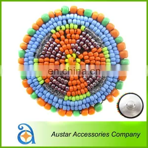 Hot Sell Fancy Desgin Handmade Beaded Button For Garment and Shoes Decoration thumbnail-1