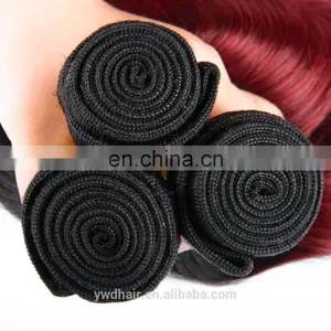 8A Ombre Color Malaysia Body Wave 3 /4 Bundles Unprocessed Malaysia Virgin Hair Ombre Peruvian Hair T1B/Burg Human Hair Weave thumbnail-6