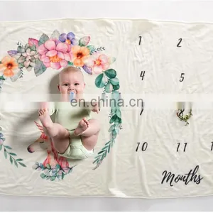Factory Quality Spearmint Baby Monthly Milestone Blanket for Girl Boy thumbnail-1