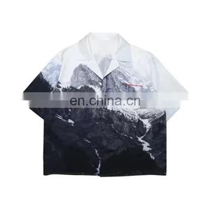 Diznew 2020 Men's New Fashion Casual Shirt Button Up Custom Print Short Sleeves Shirts Designs thumbnail-6
