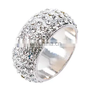 Cheap Bulk Napkin Ring Holders Sliver and Gold Diamond Napkin Rings for Weddings thumbnail-4