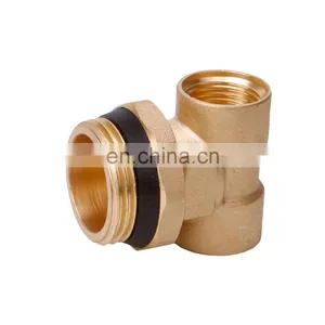 Male Tee Brass Pipe Fittings for Radiant Heating System thumbnail-1