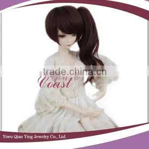 Brown Curly Fashion Synthetic Ponytail for 1 BJD Doll Wigs thumbnail-2