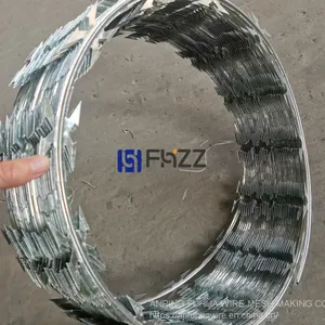 CBT-60 Galvanized Razor Blades Barbed Wire 450MM 33 LOOPS thumbnail-1