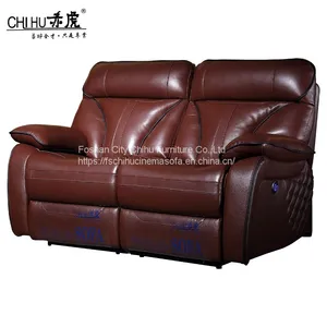CHIHU Furniture Genuine Leather Electric Recliner Living Room Sofa Home Use Movie Cinema Sofa Set thumbnail-4