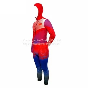 Confortable Sublimation Custom Ski Ice Speed Skating Tights Racing Suits Skin Suit thumbnail-3