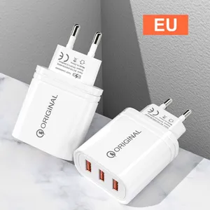 2022 Hot Selling US EU Charger Plug 3USB Port Mobile Phone Charger for Iphone for Huwei for Xiaomi thumbnail-4