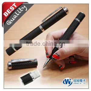 Carbon Fiber Fountain Pen With Promotional Item Usb Flash Drive thumbnail-1