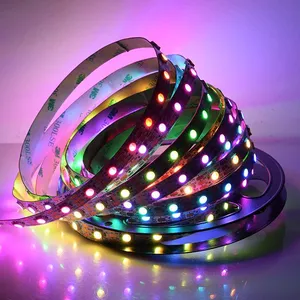 Newest 12V LC8816E Addressable RGBW SK6812 60LEDs/m 120LEDs/m LC8816E Digital Pixel WS2812b RGBW LED Strip thumbnail-2