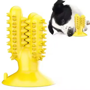 Meow Love Dog Chew Toys Dog Toothbrush Stick Teeth Cleaning Brush Outdoor Dog Squeaky Toys for Aggressive Chewers Tough Toys Interactive thumbnail-1