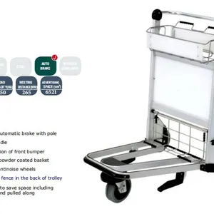 Airport Luggage Baggage Trolley Cart With Wheels thumbnail-2