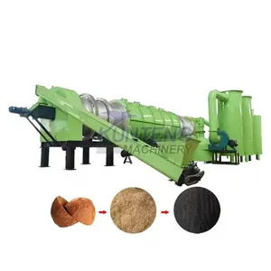 3t/h Charcoal Making Machine Plant Cashew Nuts Shell Carbonization Furnace Bamboo Charcoal Machine EPC thumbnail-1