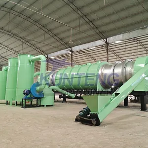 Candlenut Shell Rotary Carbonization Furnace Continuous Sawdust Carbonization Equipment EPC thumbnail-4