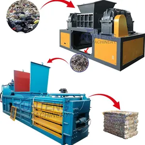 Woven Bags Waste Metal Double Axis Shredding and Baling Production Line EPC thumbnail-1