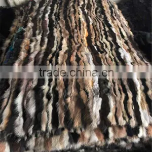 Multicolor Genuine Mink Fur Skin Plate Real Fur Blanket thumbnail-1