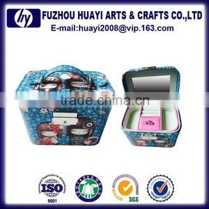 Sexy Custom Antique Handmade pu Leather Velvet Jewelry Box With Drawers thumbnail-4