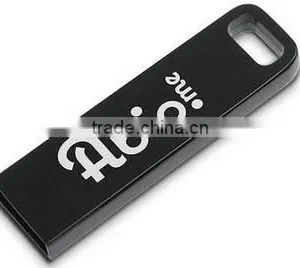 Black Metal Pendrive 1Gb With White Logo Imprint thumbnail-2