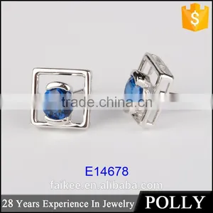Cheap Wholesale Stud Earrings Zircon Silver Jewelry thumbnail-3