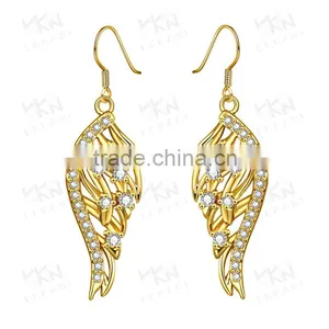 2015 New Fashion Design Fish Shape Dubai Gold Jewelry Earrings thumbnail-2