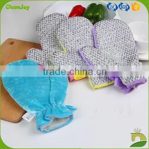 Waterproof Wood Fiber Sponge Plastic Hand Gloves for Kitchen thumbnail-1