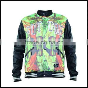 Custom Digital Printed Baseball Jacket, Fashion Jacket thumbnail-1