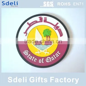 Factory Oem Custom Qatar National Soft Pvc Rubber Cup Coaster thumbnail-1