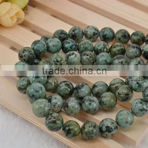 Loose Gemstone Beads African Turquoise 4mm to 14 mm Round Beads for Jewelry Making thumbnail-3