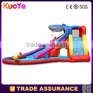 Wholesale Novelty Shark Type Inflatable Water Slide With Pool for Kids thumbnail-1
