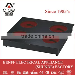 CE,CB,GS,RoHS,ERP Certificate EUROKERA Glass no Raditaion Electric 4 Plate Cooker thumbnail-1