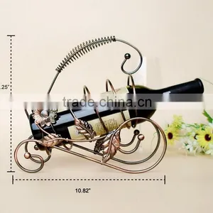 Metal Wine Rack Bottle Holder Decor Storage Single Bottle Wine Rack thumbnail-2