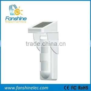 Fanshine 433MHZ Outdoor Infrared+Micro Wave Motion PIR Sensor,Wireless Solar Power Motion Sensor thumbnail-1