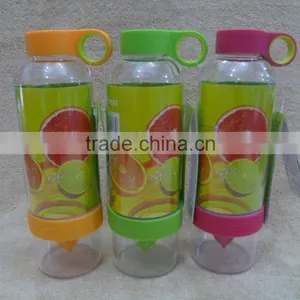 Pink Lid Plastic Joyshaker Water Bottle thumbnail-1