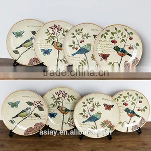 Japanese and Chinese Style Ceramic Tableware Underglaze Color Plate Saucer Quality Wind Creative Dish Deep thumbnail-1
