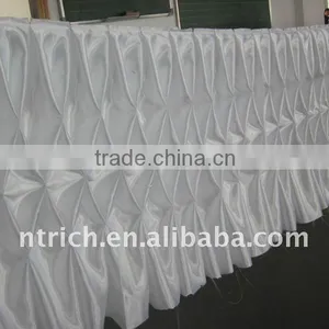 Fascinating!!! 2012 White Colour Satin Table Cloth/table Skirt,honeycomb Style,fashion Design thumbnail-1