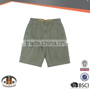 TH-RK017 Fashion Streetwear Six Pocket Mens Army Green Embroider Chino Cargo Shorts thumbnail-1